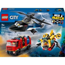 LEGO 60462 Hubschrauber, Löschauto und